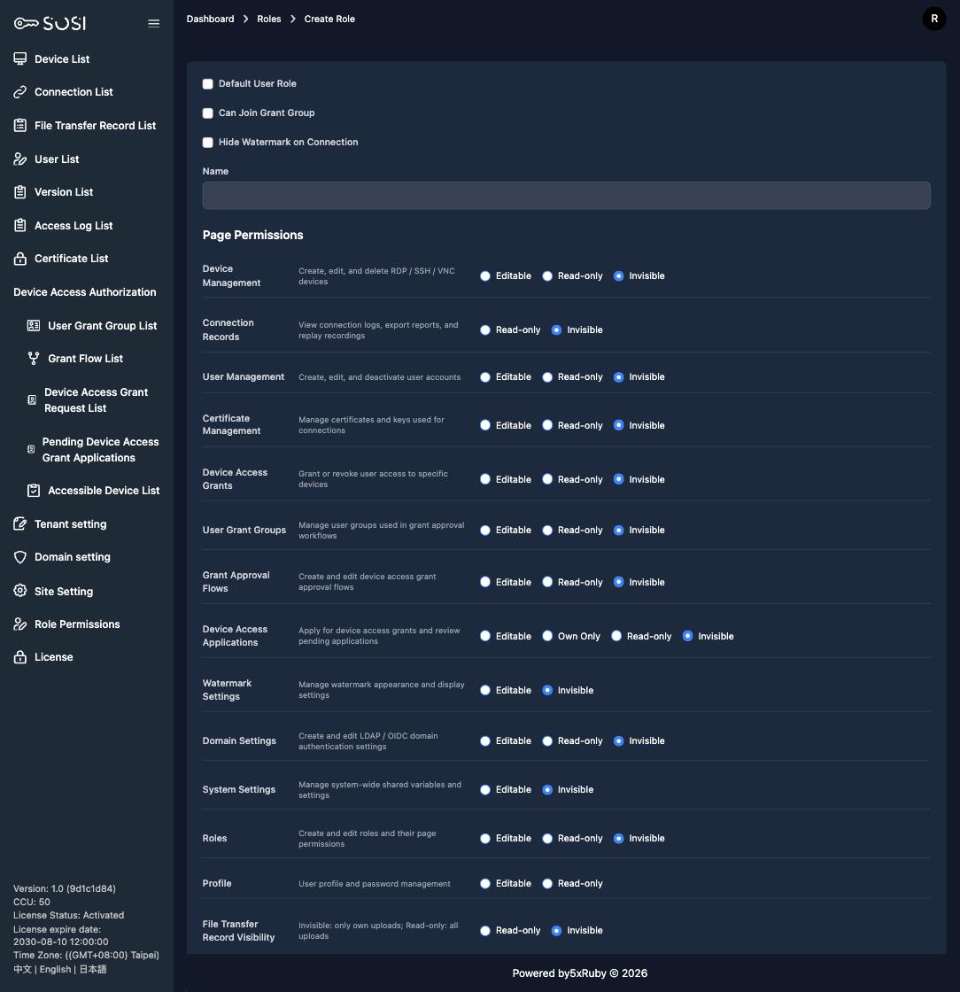 The "Hide watermark on connection" role option
